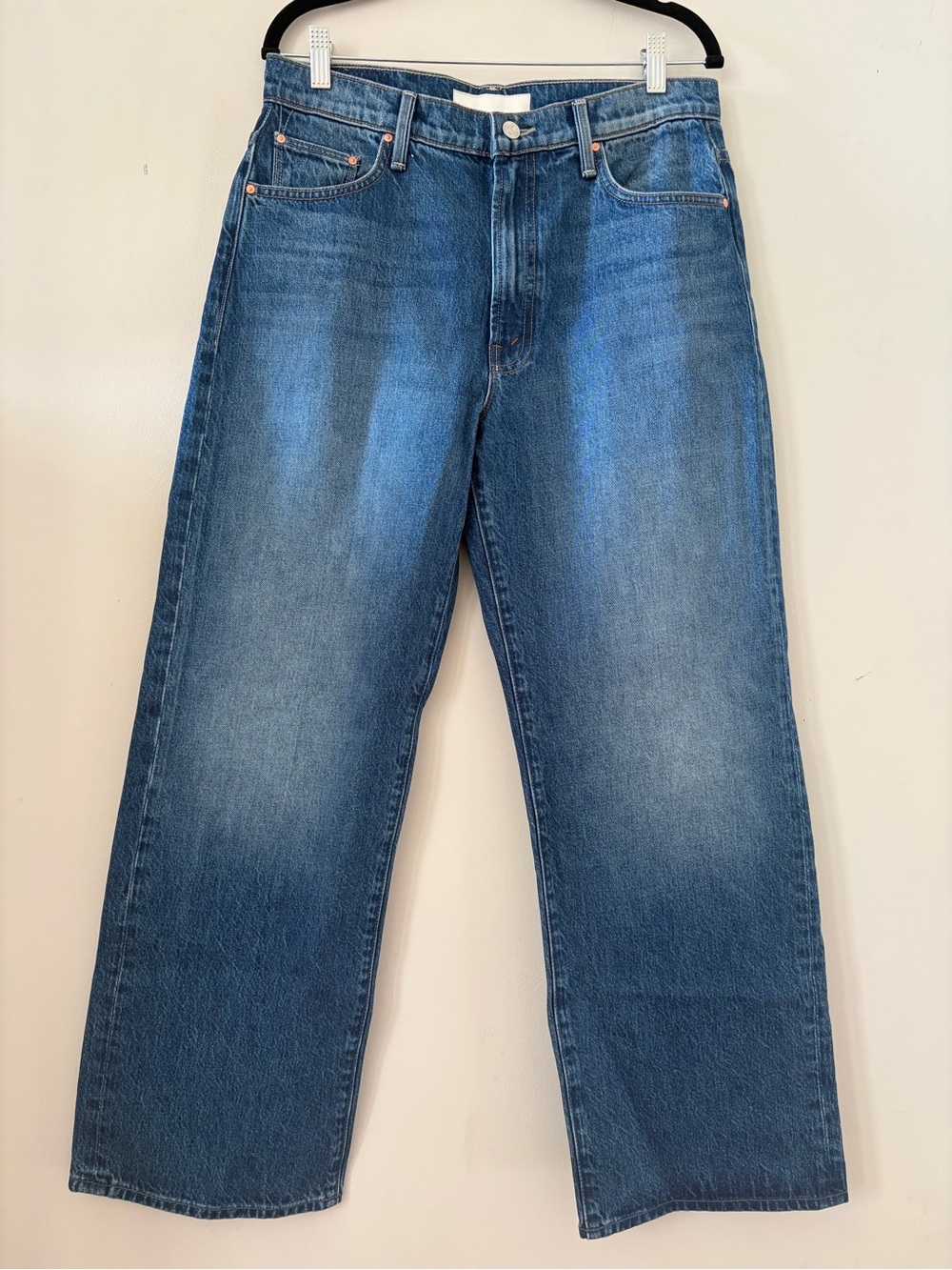 Mother The Dodger Flood Classic High -Rise Straight Leg Women Jeans - Blue - Picture 7 of 10